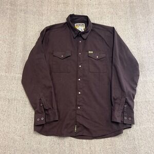Dixxon Button Up Shirt Mens XL Brown Long Sleeve Prescott 13